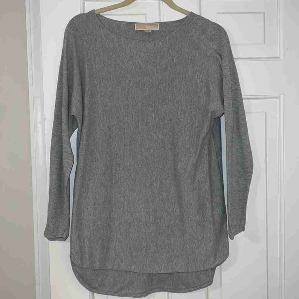 Gray Long Sleeve Top